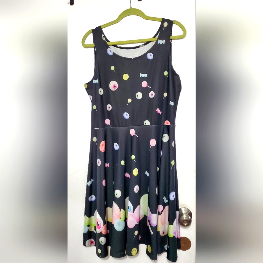 Vera's Eye Candy Cute Handmade Candy & Eyeball Kawaii Goth Dress Size 1x-2x